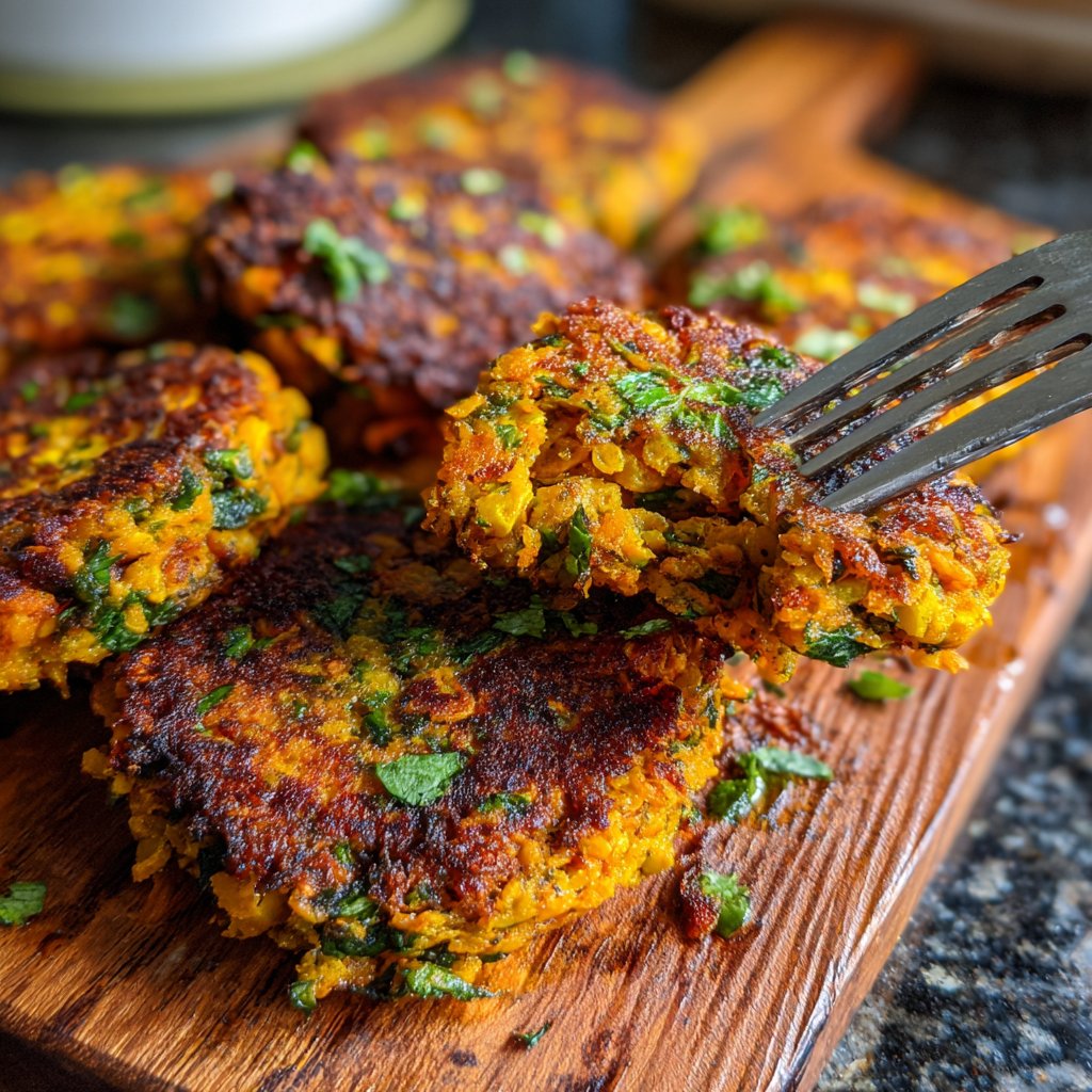 Baked Sweet Potato Lentil Patties