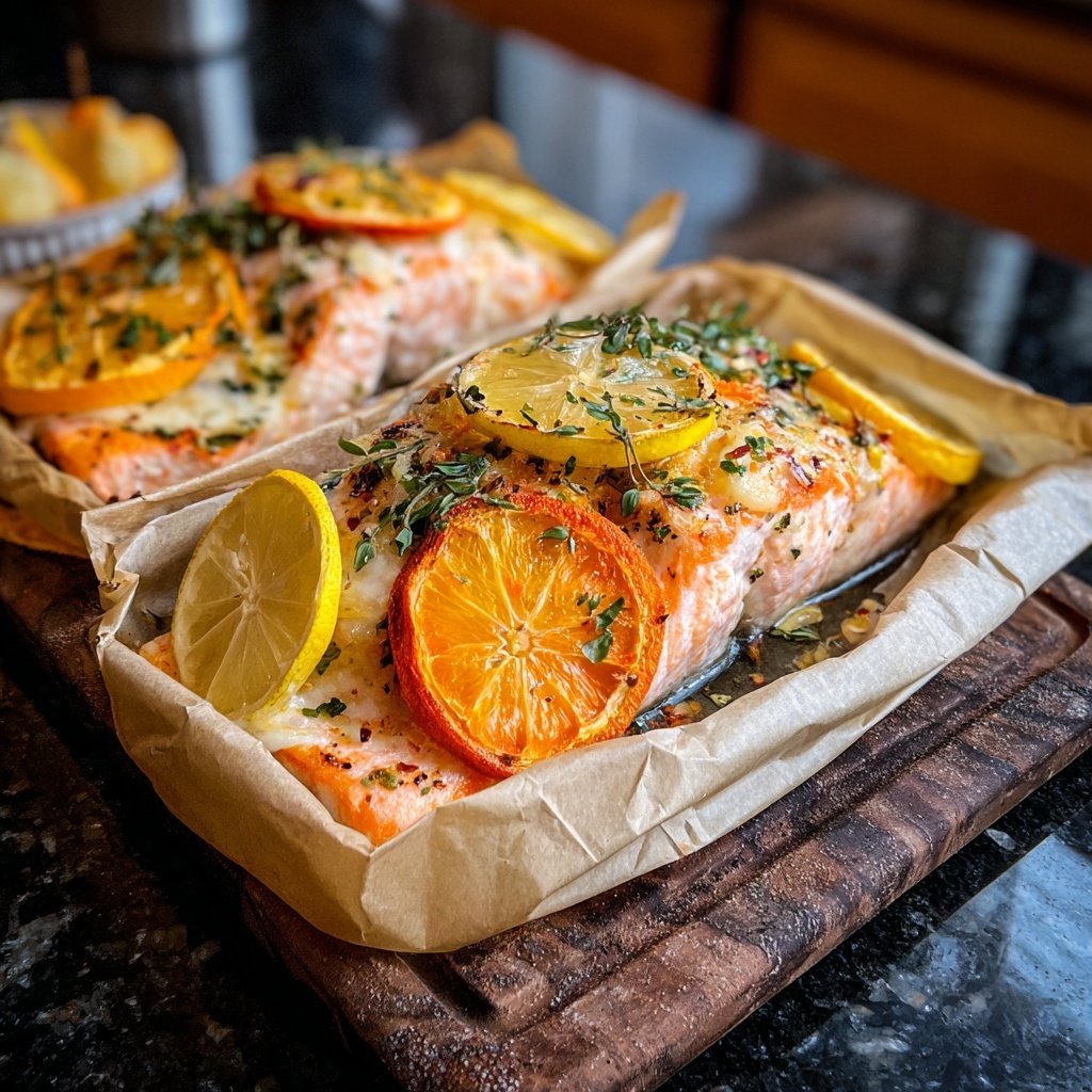 Salmon en Papillote with Citrus