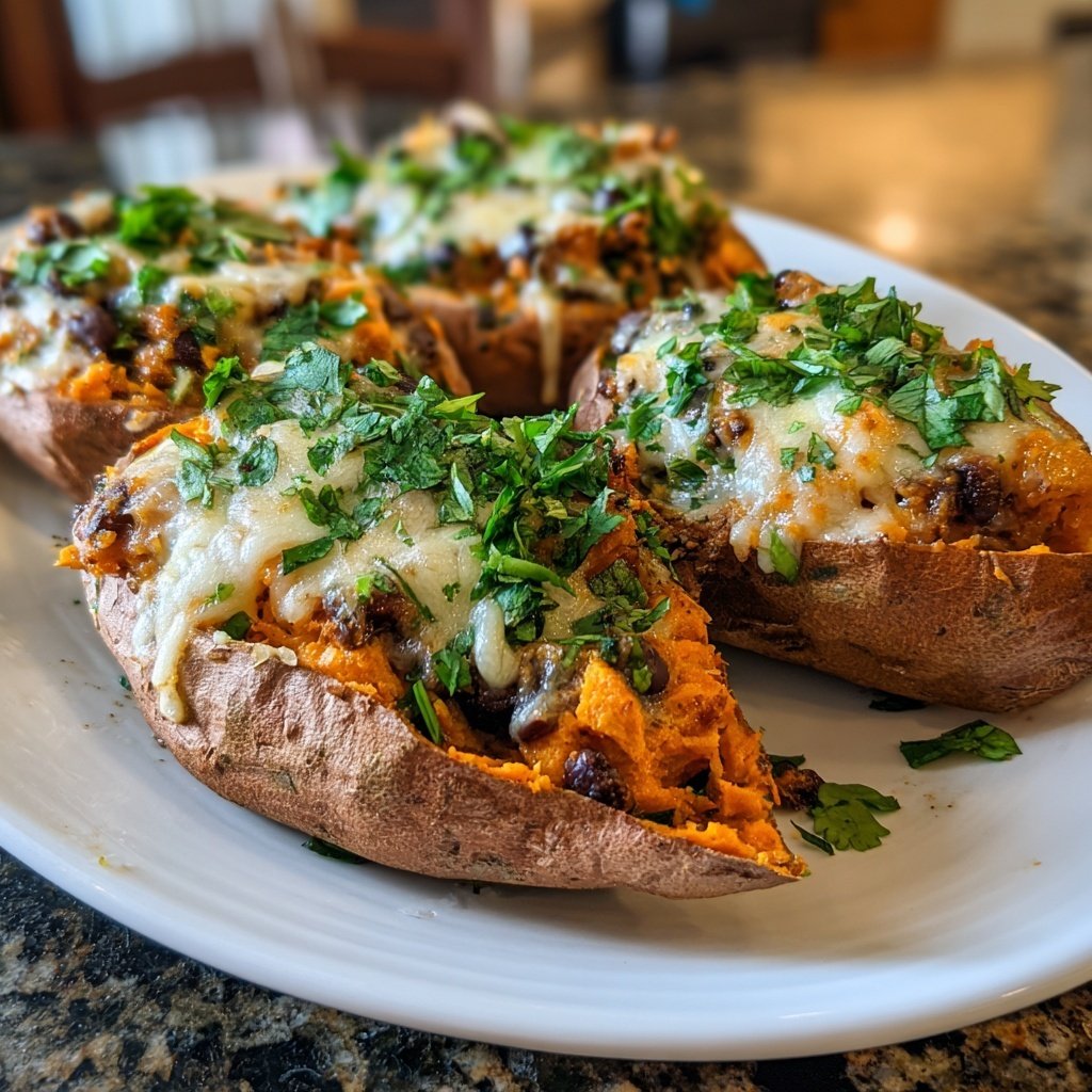 Valentine Dinner Stuffed Sweet Potatoes