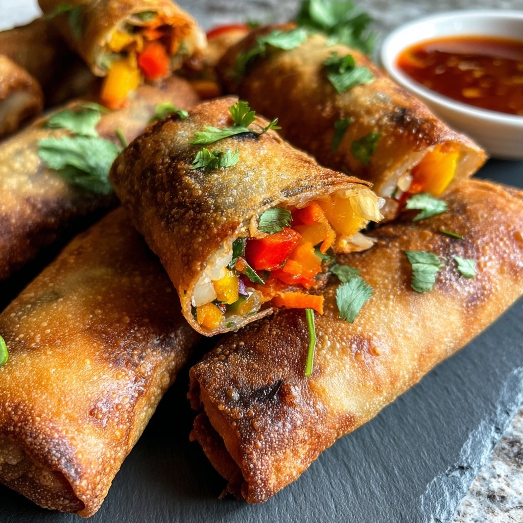 Super Bowl Veggie Spring Rolls