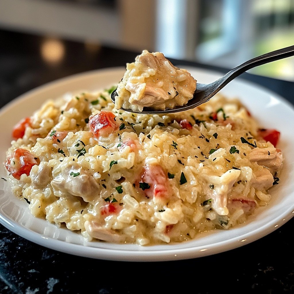 Creamy Slow Cooker Chicken and Rice