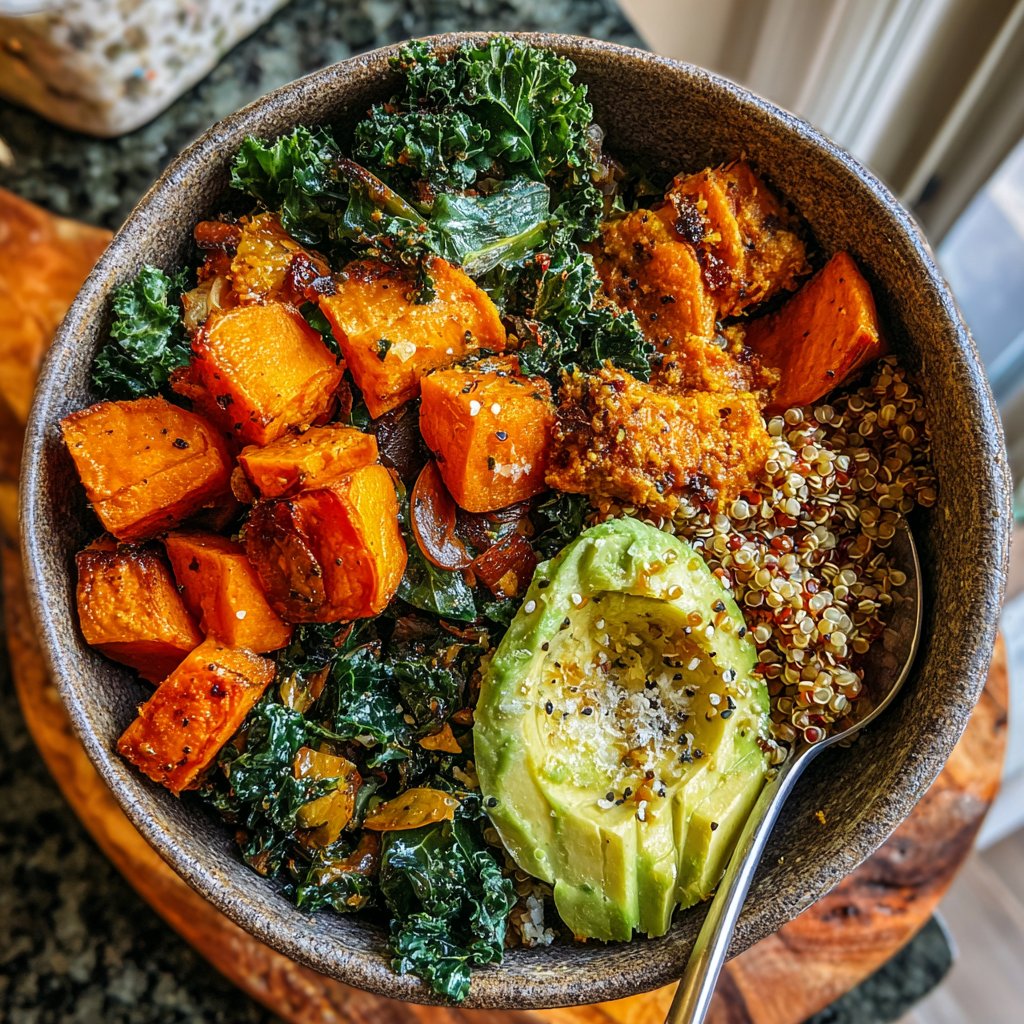 Roasted Veggie Lentil Grain Bowl