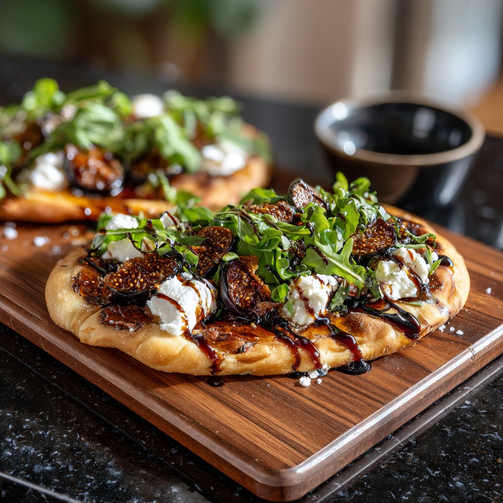 Roasted Fig Flatbread with Balsamic Drizzle