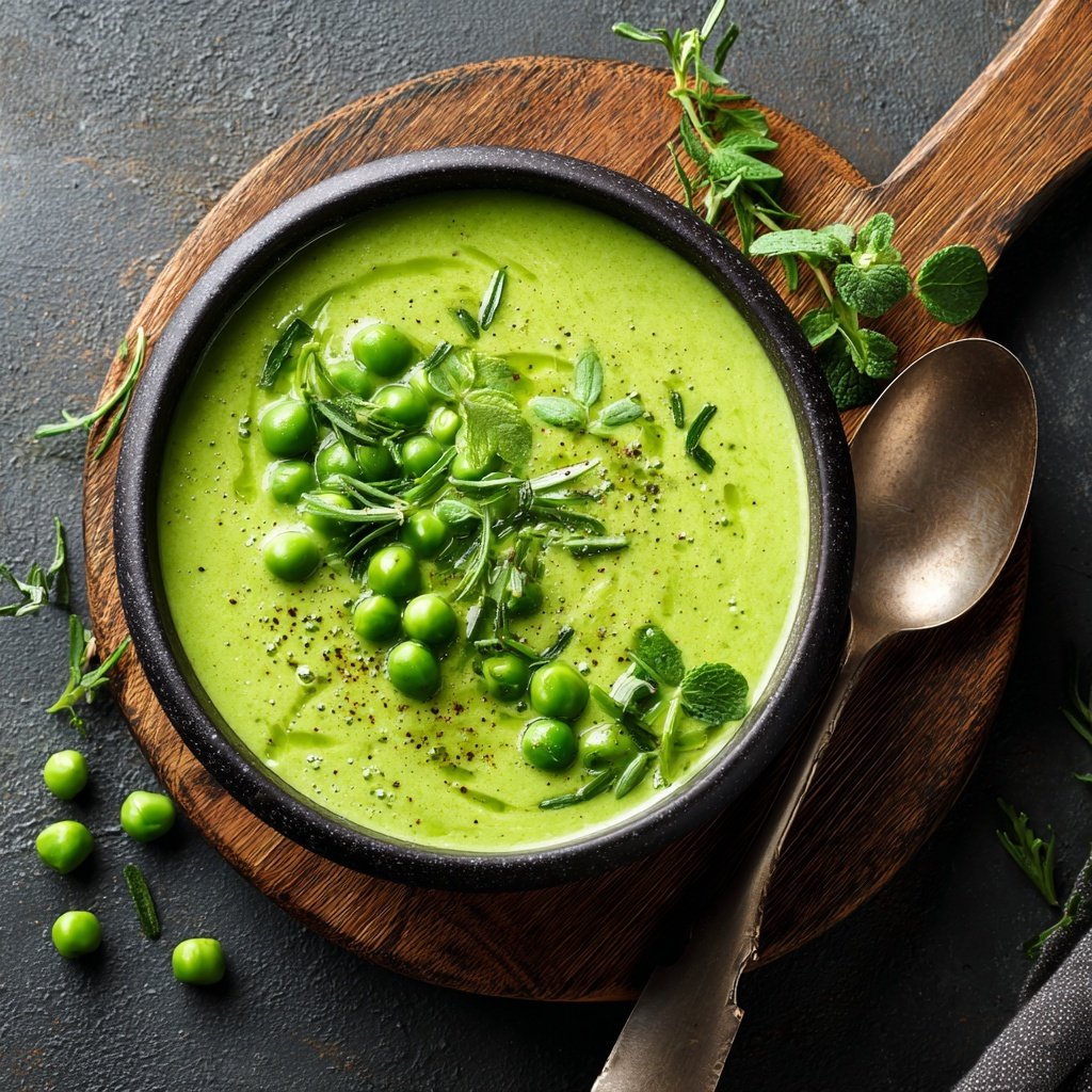 Spring Soup With Peas And Herbs