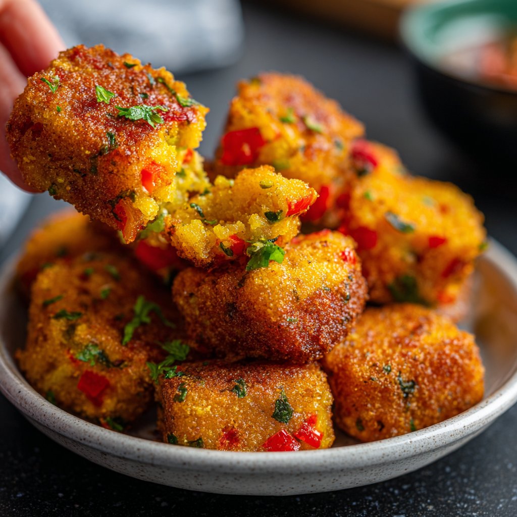 Crispy Polenta Veggie Nuggets